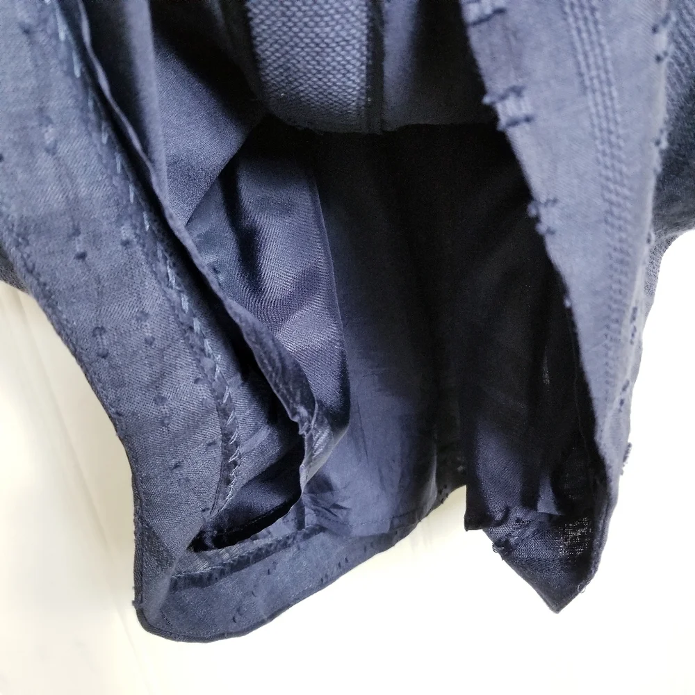 3.1 Phillip Lim Dress Womens Size 8 Blue Linen Blend Halter Neck Zip Front